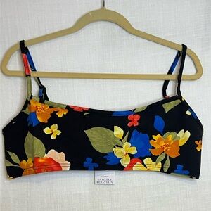 Danielle Bernstein x WeWoreWhat Black Tropicana Pull-On Bra Top Size XL NWT